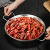 18-24 cm Trwałe patelnie ze stali nierdzewnej z podwójnym uchem Hiszpański rondel Paella Nieprzywierające Garnki kuchenne Naczynia kuchenne