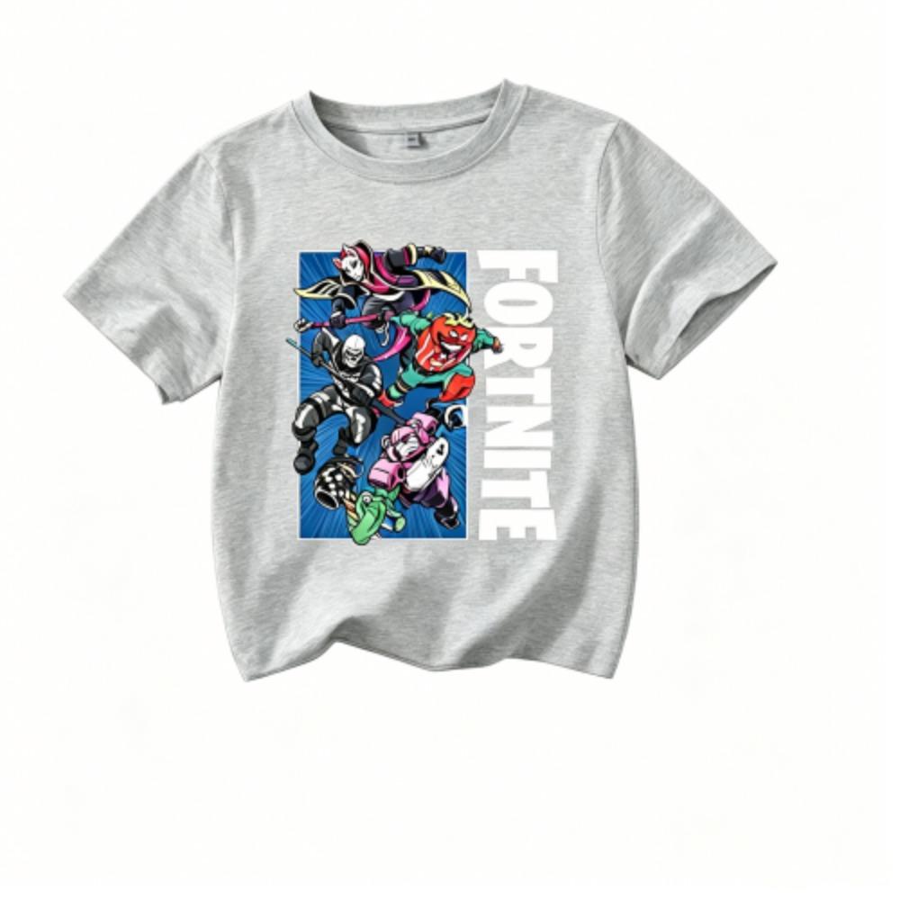 Anime Game Fortress Print Outdoor Street Kids T-shirt and Shorts Summer Home Casual Outfit Boy and Girl's Sports Set