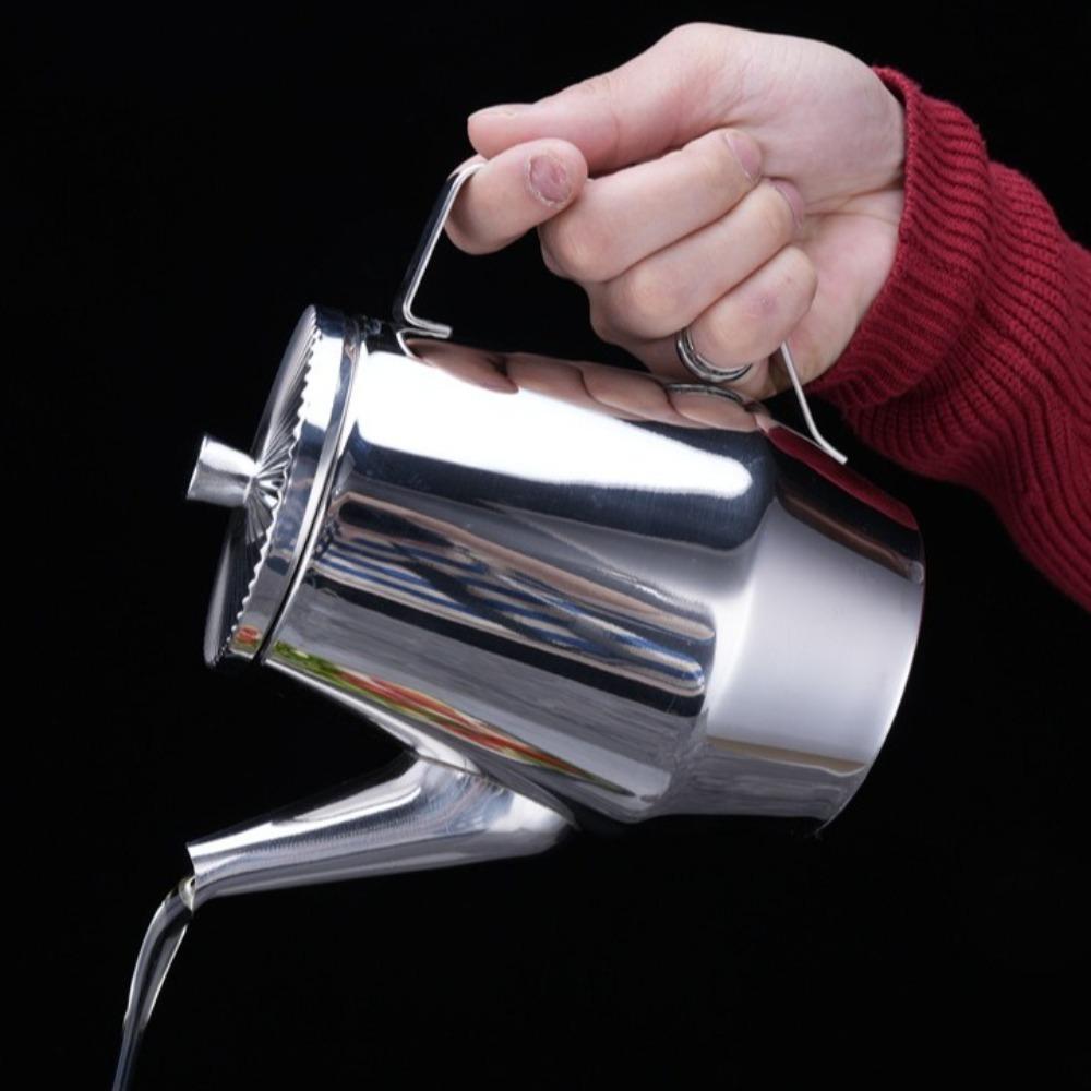 Large Capacity Stainless Steel Oil Bottle Leak-Proof Pour Oil Bottle Vinegar Dispenser  Kitchen