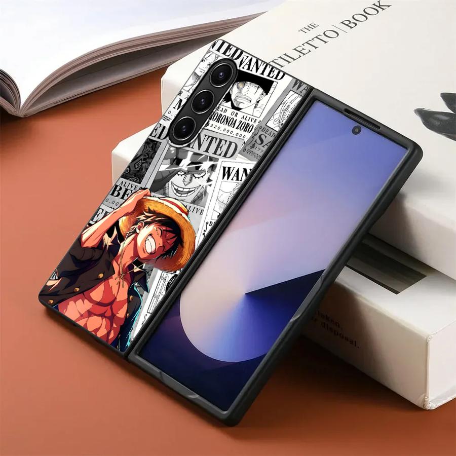 Zadní kryt na telefon pro Samsung Galaxy ZFold7 ZFold4 ZFold5 ZFold3 ZFold6 Z Fold 7 6 5 4 3 One Piece Komiks Luffy