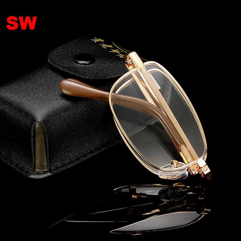 Foldable Reading Glasses Men ladies Presbyopic Eyeglasses Retro Eyewear Oculos De Grau Feminino Progressive with Case
