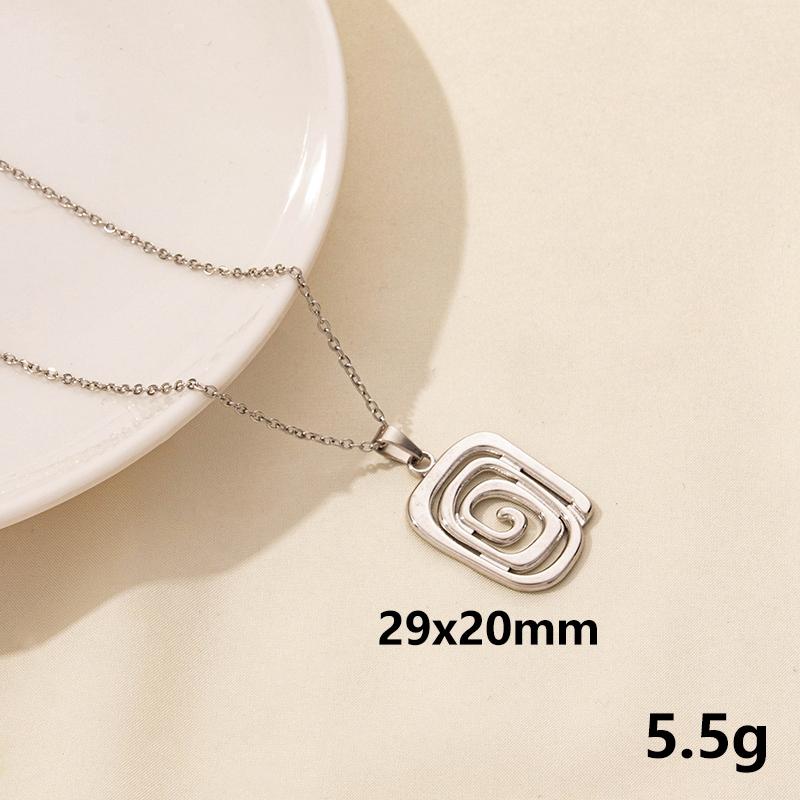 Marine Animal Conch Starfish Pendant Stainless Steel Necklaces For Women Men Jewelry Real Gold Plated Classic Fish Tail Choker