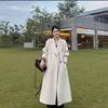 2025 Korean Style Double-Sided Woolen Coat for Tall People - Loose, Long, High-Grade Autumn/Winter Outerwear