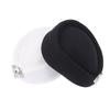 Vintage Rhinestone Hard Top Flat Fedoras Hats French Cashmere Wool Hat Casual Flight Attendant Hat Party Dress Pillbox Hat