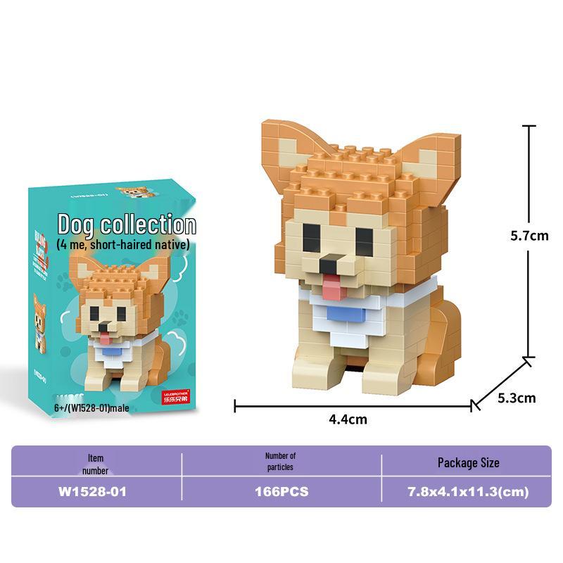 Lele Brothers Micro-Particle Building Blocks Orange Cat Model - Compatible with Lego Educational Toy for Kids
