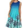 Sleeveless Dress Summer New Beach Hawaiian Print Loose Vest Skirt With Pockets
