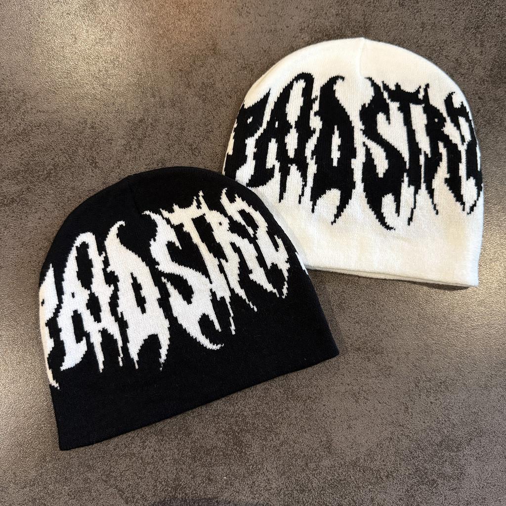 Urban Style Alphabet Beanie For Men Women Winter Knit Cap With No Warmth Brim