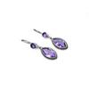 Natural Amethyst Dangle Earrings: 925 Sterling Silver Jewelry