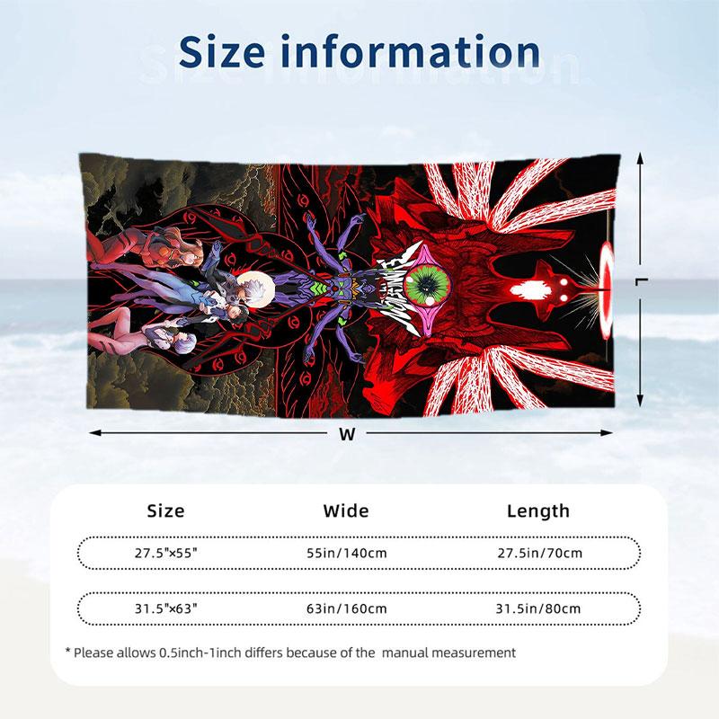 Large Beach Towel Quick Dry Absorbent Towel For Beach IndoorNeon Genesis Evangelion