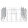 Gabion Raised Bed with Arch 200 X 100 X 50 Cm Galvanized Iron