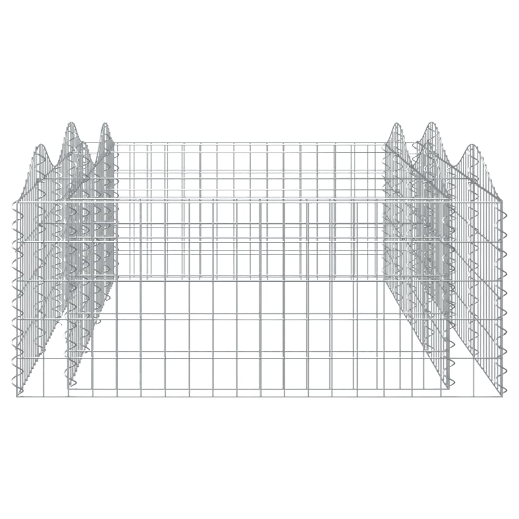 Gabion Raised Bed with Arch 200 X 100 X 50 Cm Galvanized Iron