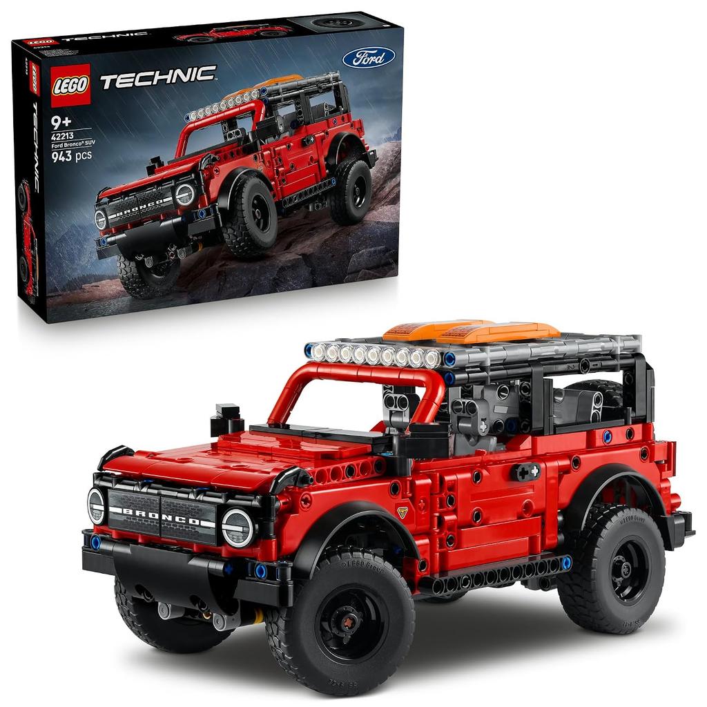 LEGO Technique Ford Bronco SUV 42213 giocattolo ragazzi ragazze regalo di compleanno mattoncino 9 anni 10 11 scuola elementare veicolo macchina miniatura 943 pezzi