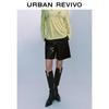 UR Women's Fashion Retro PU Capri Shorts
