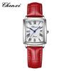 Casual Koppelhorloge Dawn Datum Kwarts Horloge Eenvoudige Vierkante Horlogeband voor Mannen en Vrouwen
