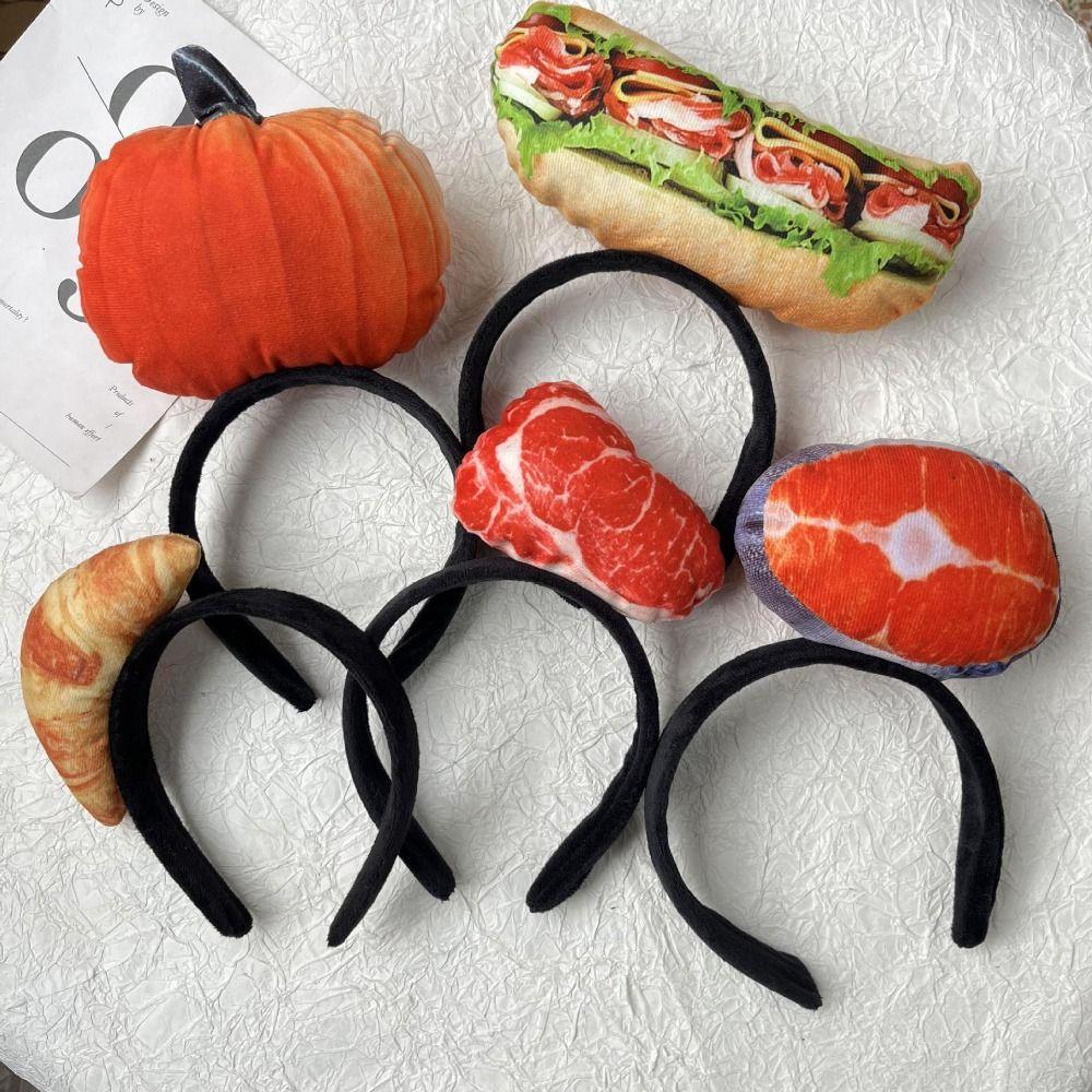 Headwear Fruits Headband Kawaii Vegetable Hair Bands Personality Simulated Food Hair Hoop  Party