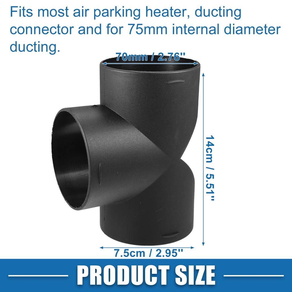 A ABSOPRO Duct Air Duct Connector T Piece 75mm Outer