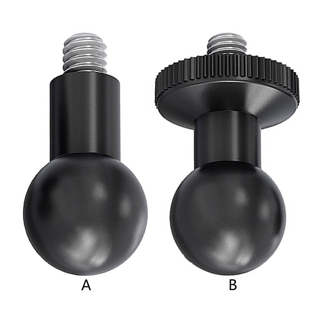 Plastic 17mm Ball Head Adapters 4pcs Feature 1/4 Inch Screw for 360 Degree Rotation Photography and Vehicle Use