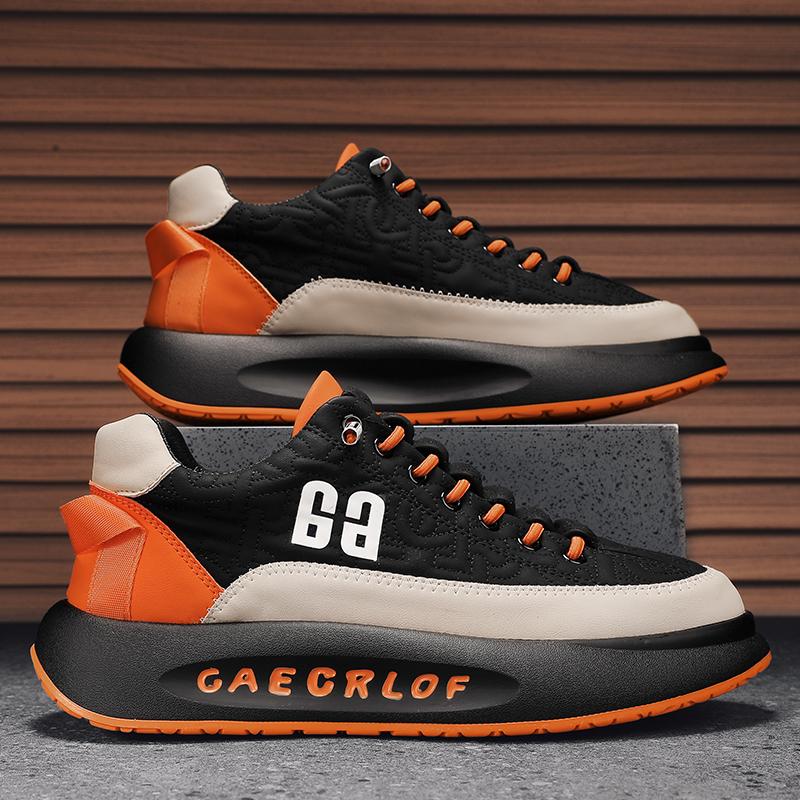 Contrast Color Designer Men Sneakers Shoes Tennis Sports Leather Autum Non-slip Walking Shoes Vulcanized Casual Shoe for Male