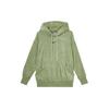 Einfarbiger Kapuzenpullover mit Tasche Damen Tops Grün DV7825-386