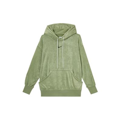 Sudadera con capucha y bolsillo de color liso para mujer Tops Verde DV7825-386