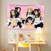 KKON Maid Ver Anime Tapestry  Pink Heart Wall Hanging for Bedroom Dorm Decor Kawaii Music Anime Themed Home Decor for Bedro