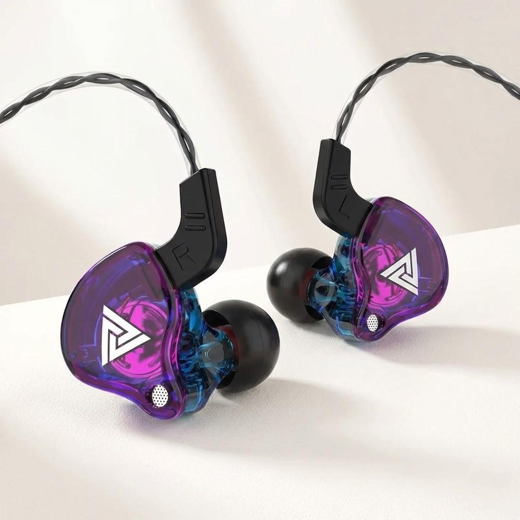 

HiFi Wired Earphone 3.5MM In Ear Headphones with Microphone Deep Bass Stereo Sound Sport Earbuds for Running Music Gaming фіолетовий