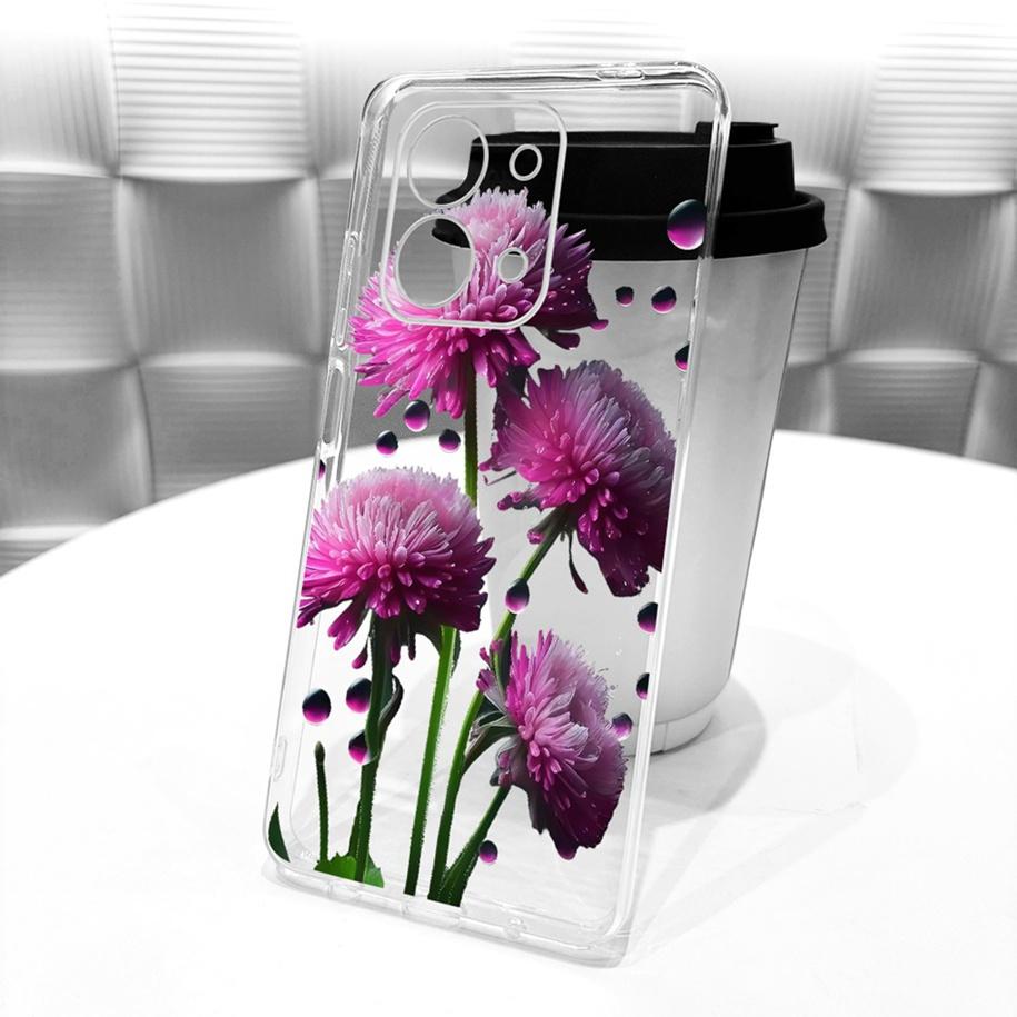 For Xiaomi Redmi 15C 5G 2025 Case Fashion Flower Bow Soft Silicone Clear Back Cover For Xiaomi Poco C85 5G Redmi15C 173MM Bumper
