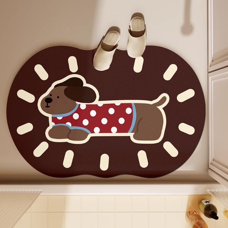 Bathroom floor mat, bathroom doorway, diatomaceous earth absorbent anti slip door mat, floor mat, toilet quick drying