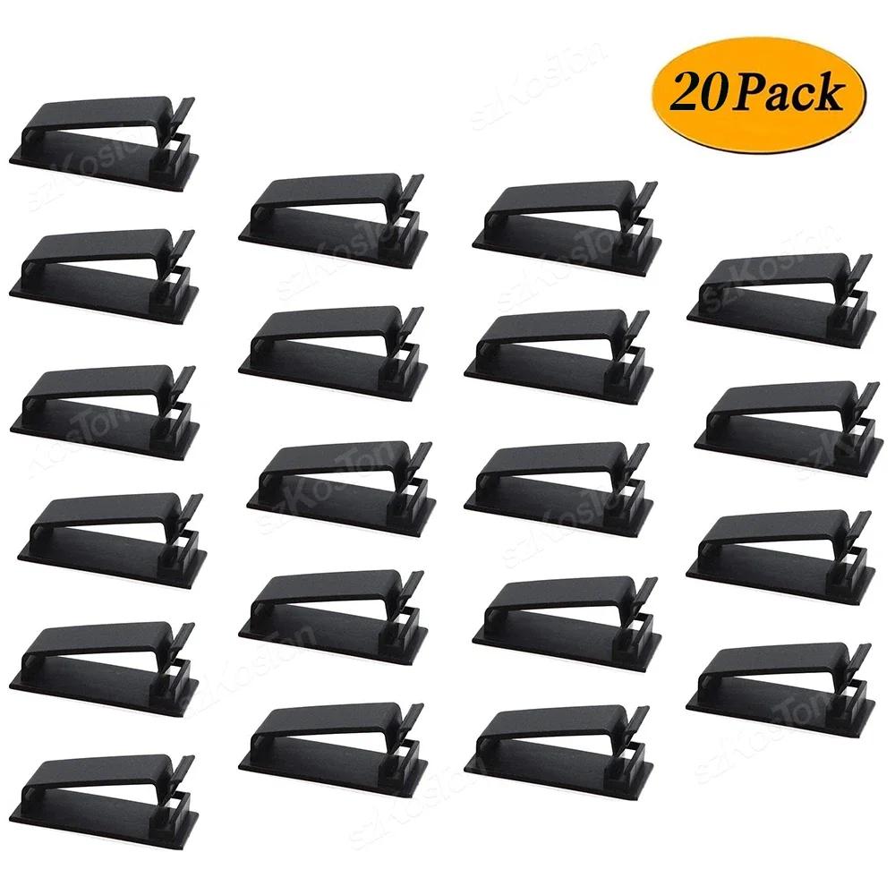 Self-adhesive Wire Holder Organizer Cable Clamp Cord Management Table Desk Storage Electrical Equipment Supplies Fixing Clip