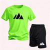 Summer Fashion Trendy Casual Sports Two Piece Set Youth Men's Short Sleeve T-shirt Shorts Set Breathable Quick Dry Active Wear