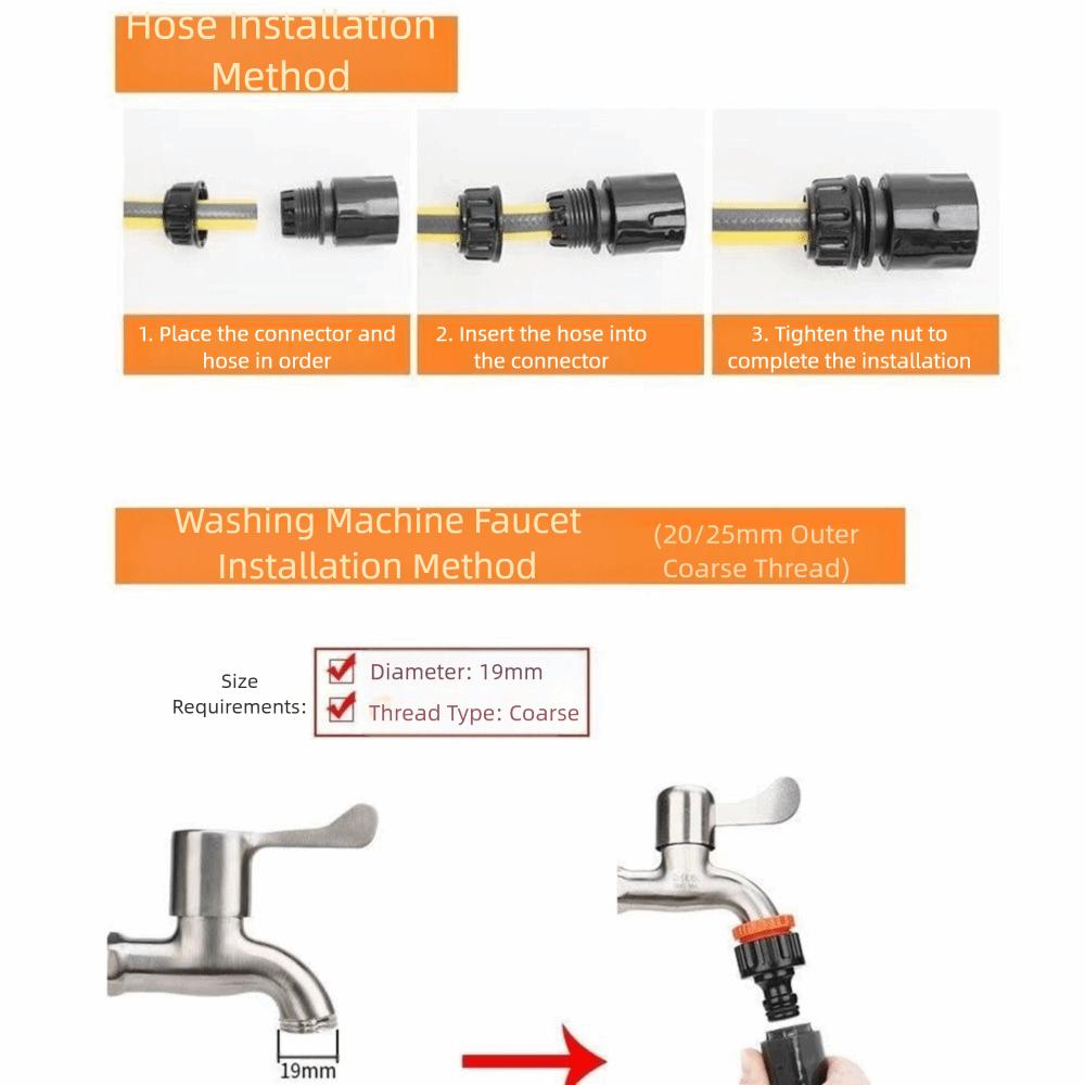 High Pressure Car Water Sprayer 5/10/20/30m Hose Watering Tube Nozzle Set  Car Washing