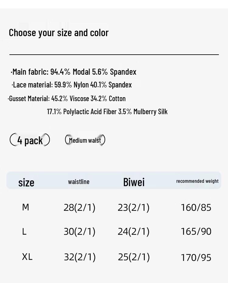 Urban Lady Women's Modal Seamless Antibacterial Briefs