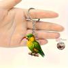 Cute Parrot 2D Acrylic Keychain, Decorative Hanging Charm for All Events & Holidays, Ideal Gift Choice