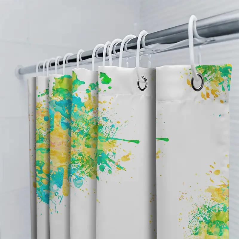 Rideau de douche Vibrant Splash Imperméable Lavable Pour Décorations de Salle de Bain Couleurs Assorties Disponibles