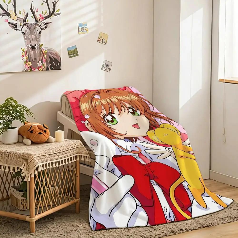 Cardcaptor Sakura Throw Lightweight 240g Flannel Blanket Soft Skin-friendly for Summer Cooling