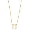 HERMES POP H Titanium Steel Necklaces Women's Gold H147991F-49