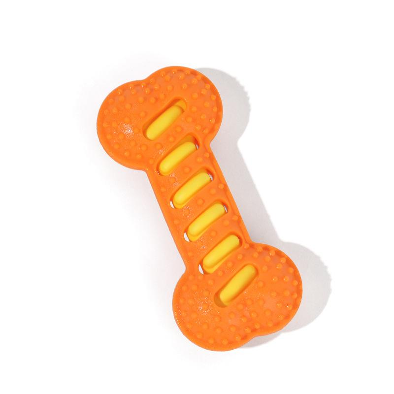 Dog Chew Toy TPR Teething Bone Tough Durable Interactive Training Puppy Chew Toy Boredom Relief