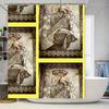 Charming Vintage Woman Bath Shower Curtain: Fashion Artistic Style Printed Waterproof Decorative Home Decoration for Bathroom Si