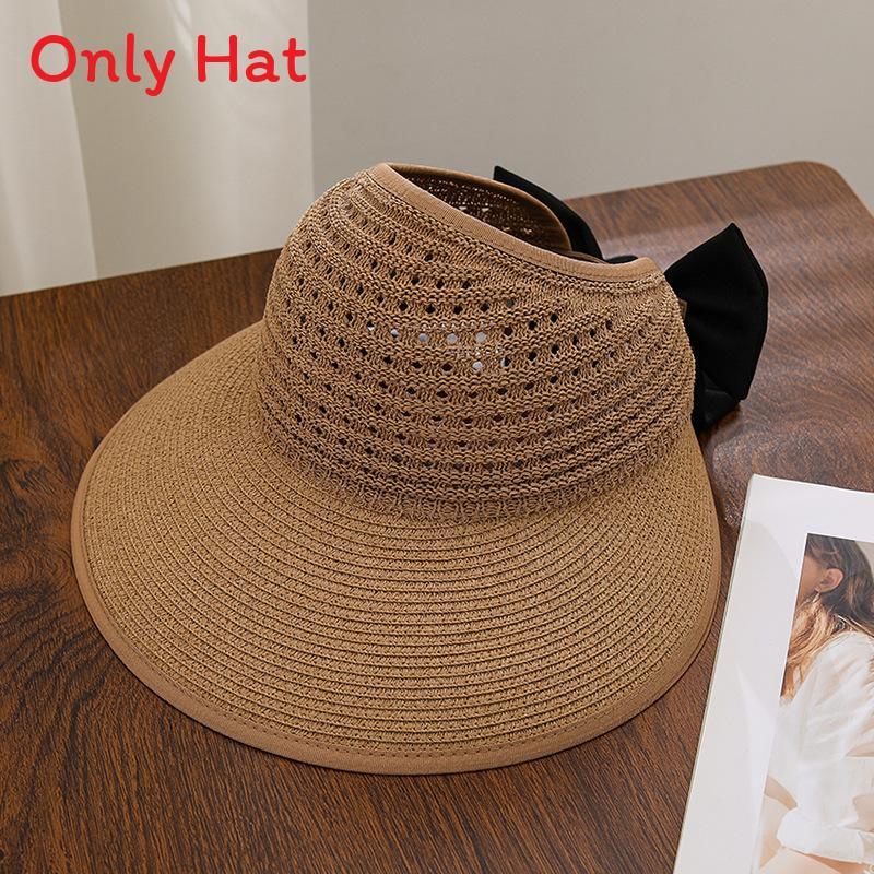 

Summer Straw Sun Hat With Large Brim And Adjustable Fit For Outdoor Travel хакі
