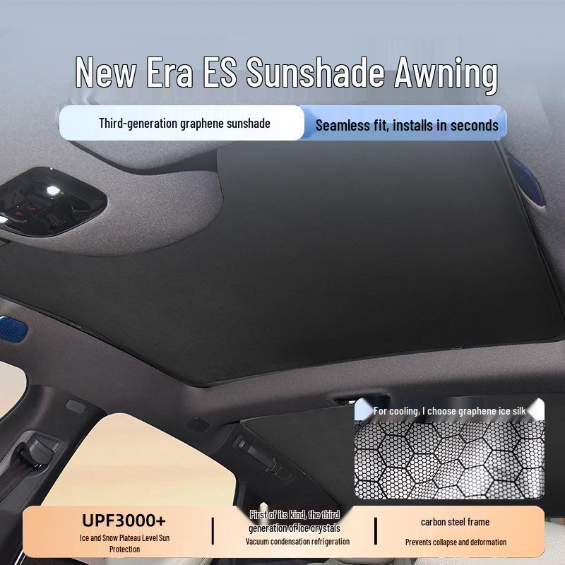 Graphene Ice Crystal Sunshade for New Era ES/ET Sunroof: Car Sun Protection & Heat Insulation Ice Crystal Black