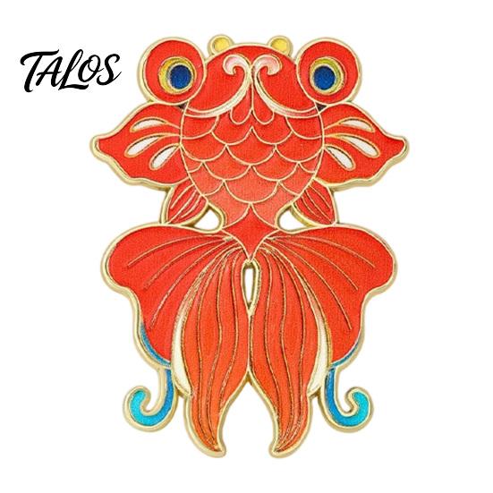 Shirts Decorative Pin Chinese Style Paper Kite Brooch, Enamel Butterfly Goldfish Swallow Badge Badge, for Clothing Scarves and Bags Durable Metal