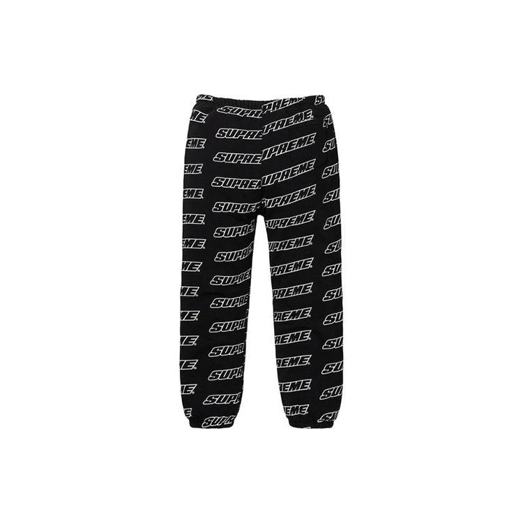 Supreme Repeat Sweatpants 'Black White' Men's SUP-SS18-794
