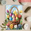 2D 3D Metal Wall Art Easter Egg Tulip Sign Spring Flower Basket Home Decor 8x12 Inch Iron Garden Porch Pe