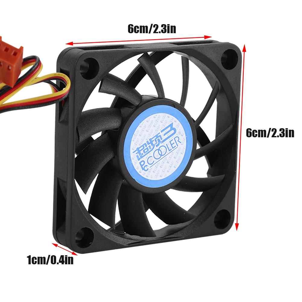4Pin3Pin DC12V 6CM High Quality Mute CPU Heatsink Cooling Fan with 11 Blades