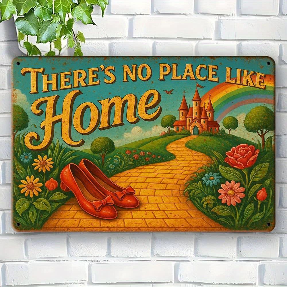 

Металлическая табличка «Нет места лучше дома» - 20x30 см Причудливый декор «Волшебник страны Оз» для ярких интерьеров чистый