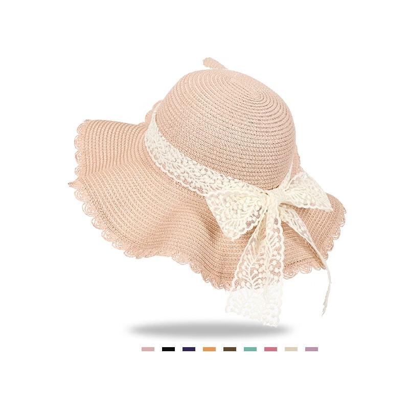 Соломенная шляпа от солнца Junbie с розовым кружевным бантом (3-Pack)