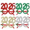 2026 Christmas Glasses Frame Santa Claus Xmas Tree Glasses Photo Booth Props Kids Gifts New Year Party Decorations Navidad Noel