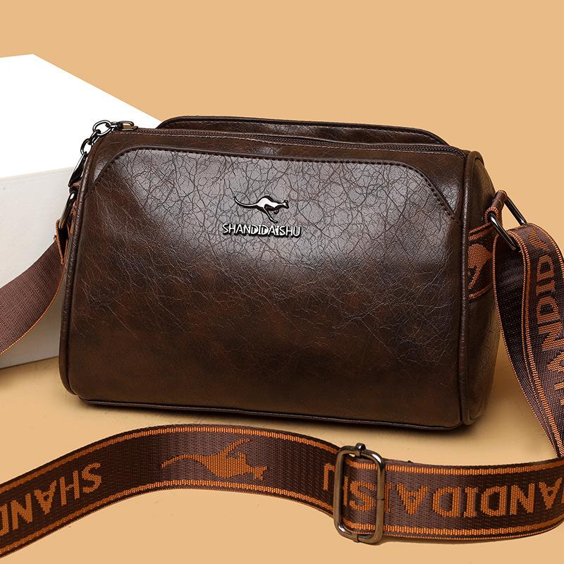 New Soft Leather Shoulder Messenger Bag Women's High-end Sense Large-capacity Women's Bag Bag Versatile Single Bag