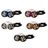2Pcs 12V Motorcycle Eagle Eye LED Light 20 LEDs RGB Multicolor & Strobe Brake Warning Light Waterproof Mirror Mount Design
