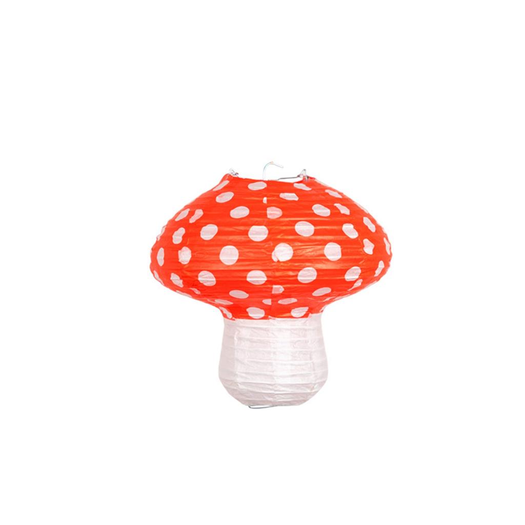 Birthday Party 3D Jungle Forest Backdrop Paper Lanterns Mushroom Hanging Decorations Party Supplies